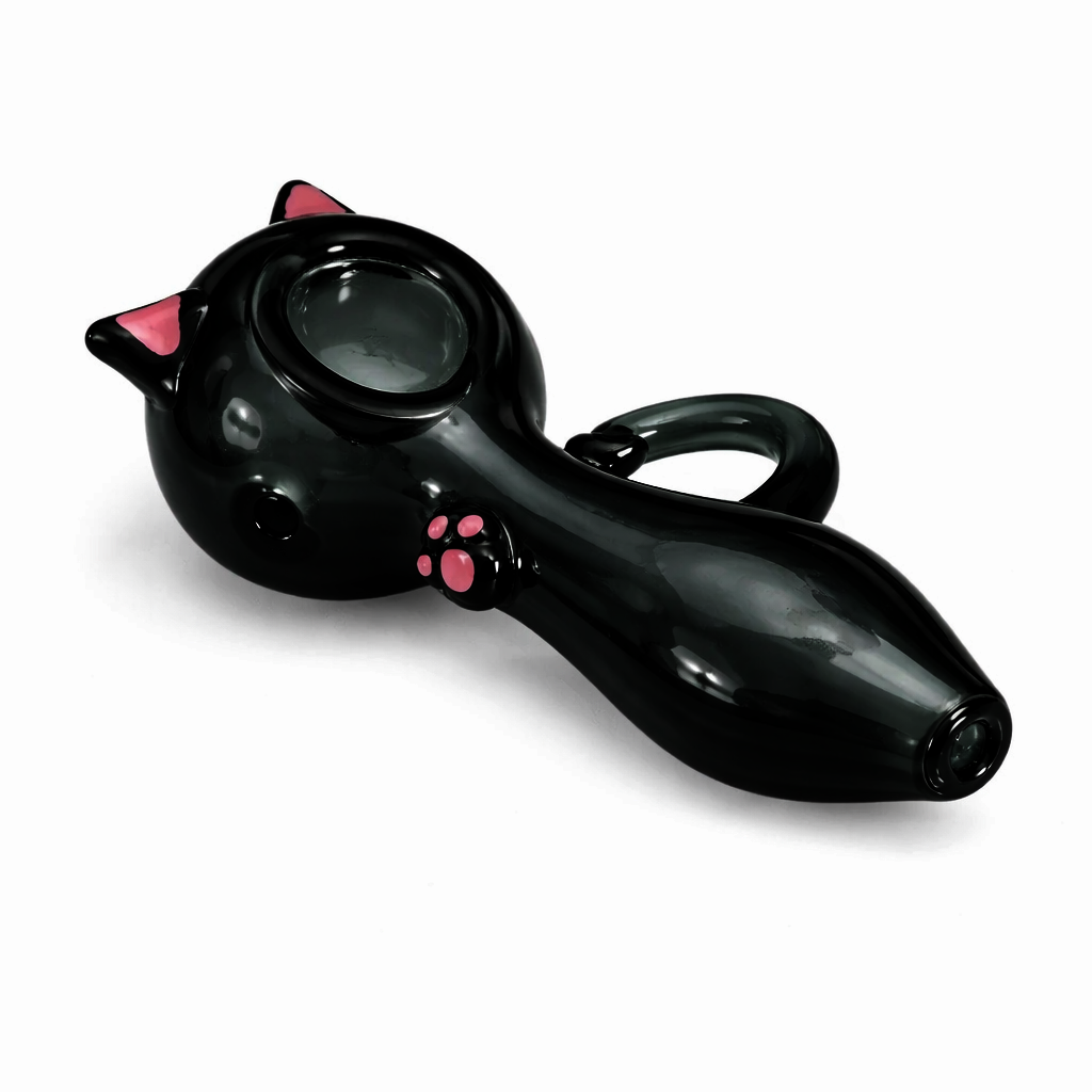 Black Cat Spoon Pipe (11 cm)