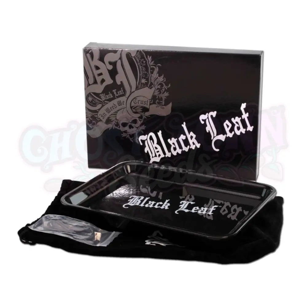 Black Leaf - Iso LED Tarjotin (Musta) Alustat