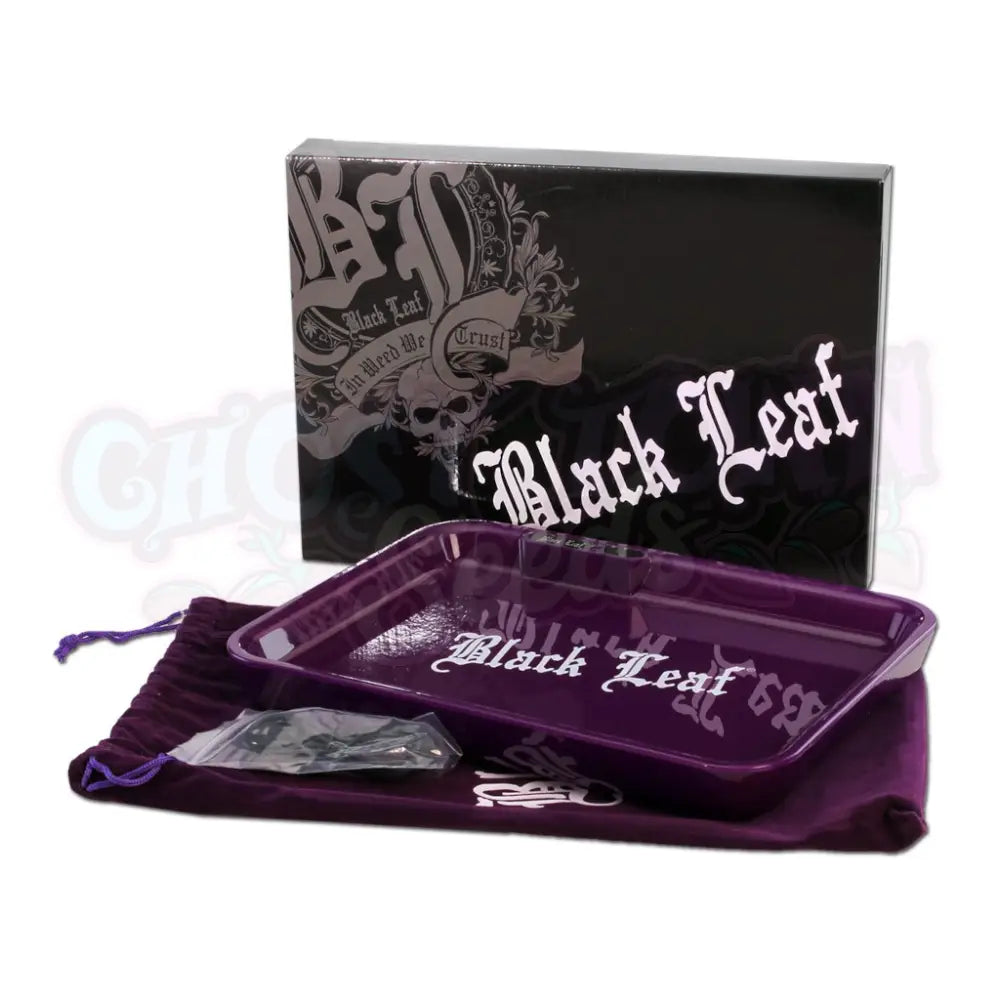 Black Leaf - Iso LED Tarjotin (Violetti) Alustat
