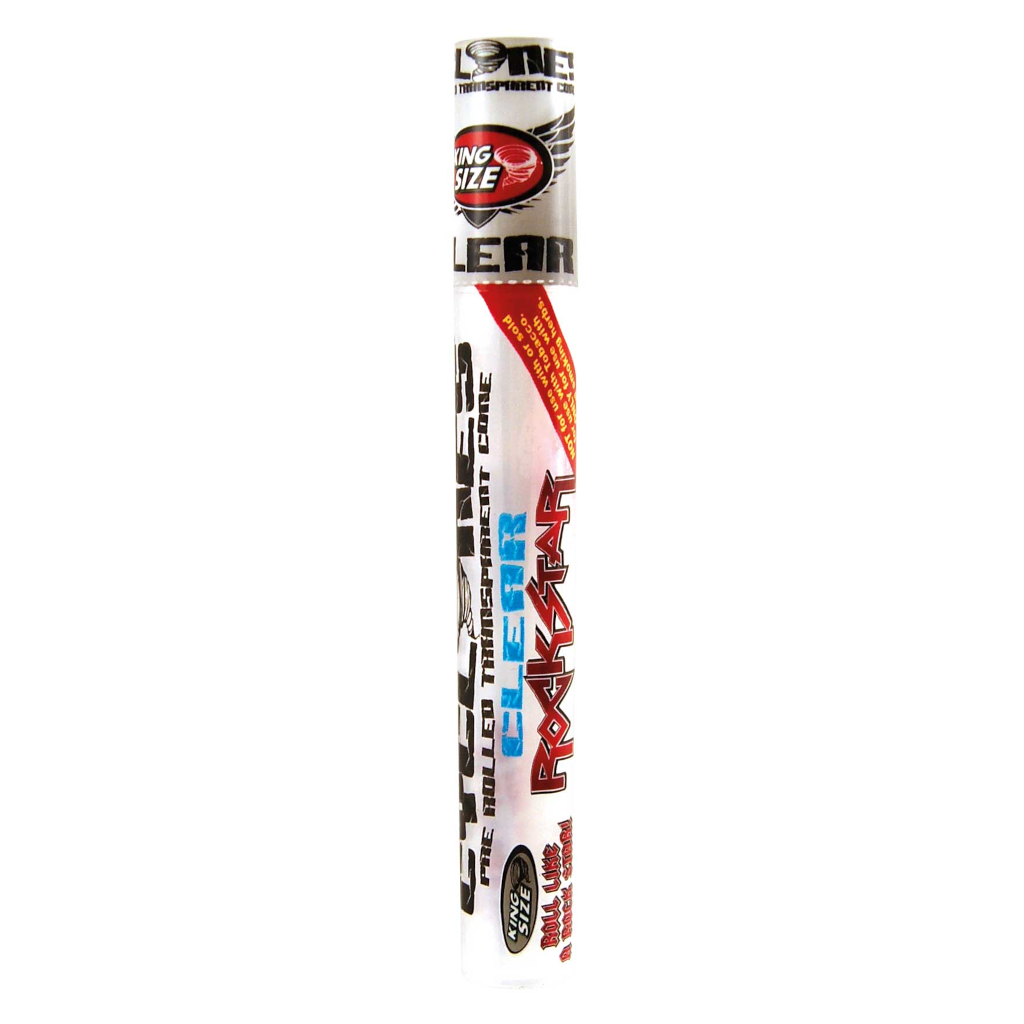 Cyclones - Clear Rockstar King-Size Cone (1 kpl) Conet