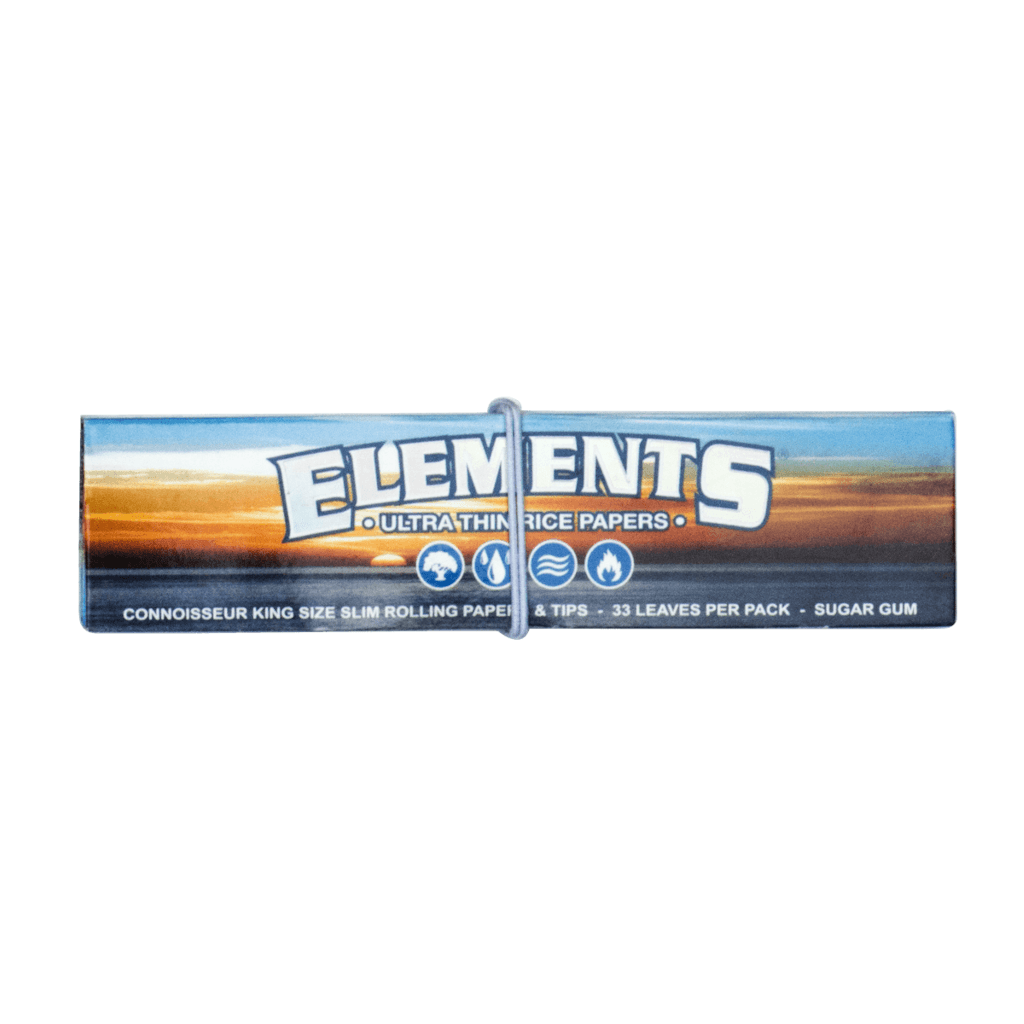 Elements - Connoisseur KS Slim Ultra Thin Ohuet Pitkät Paperit + Tipit - Ghost Town Seeds