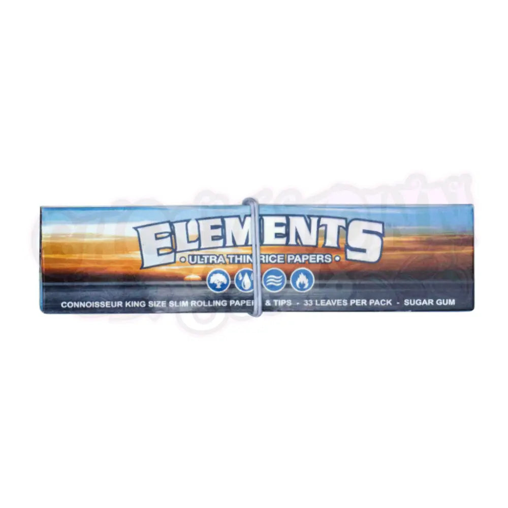 Elements - Connoisseur KS Slim Ultra Thin Ohuet Pitkät Paperit + Tipit - Ghost Town Seeds