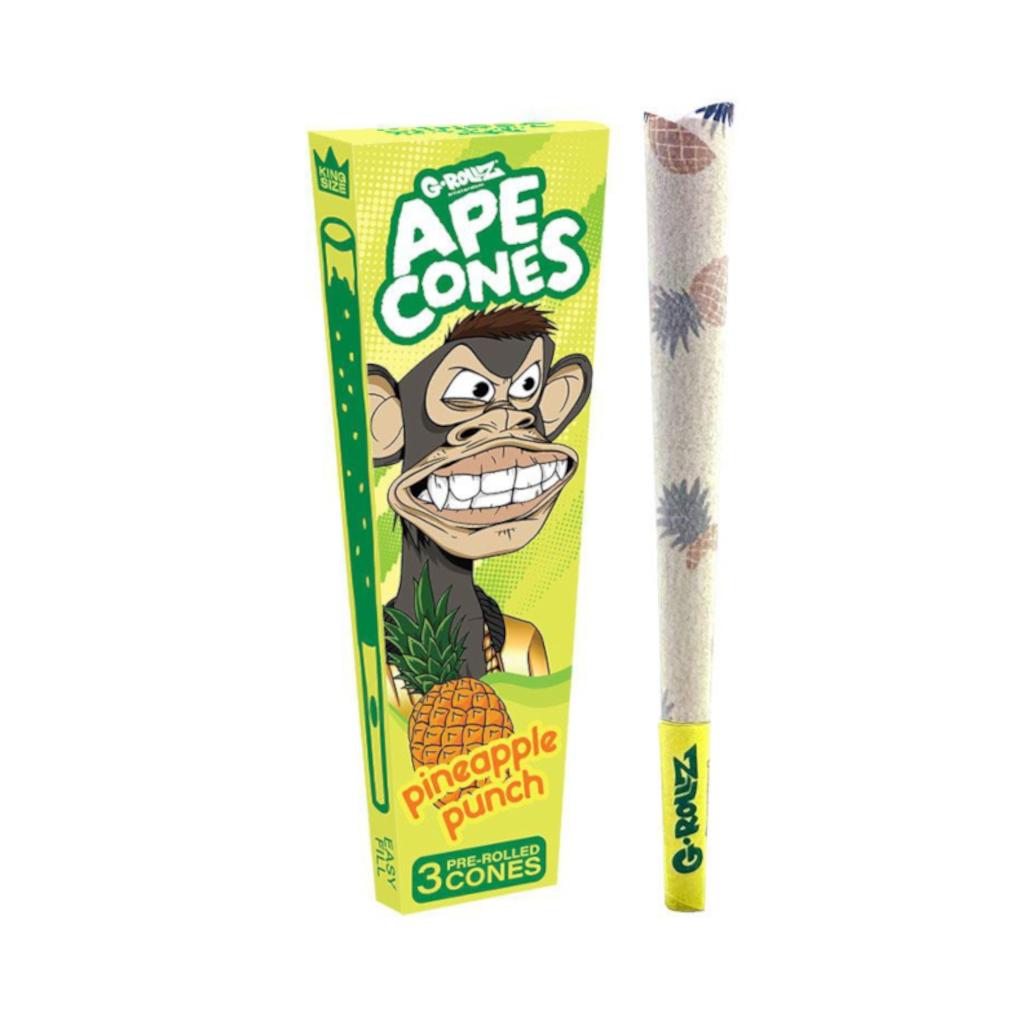 G-Rollz - Ape Cones ’Pineapple Punch’ Pitkät Conet 3kpl Conet
