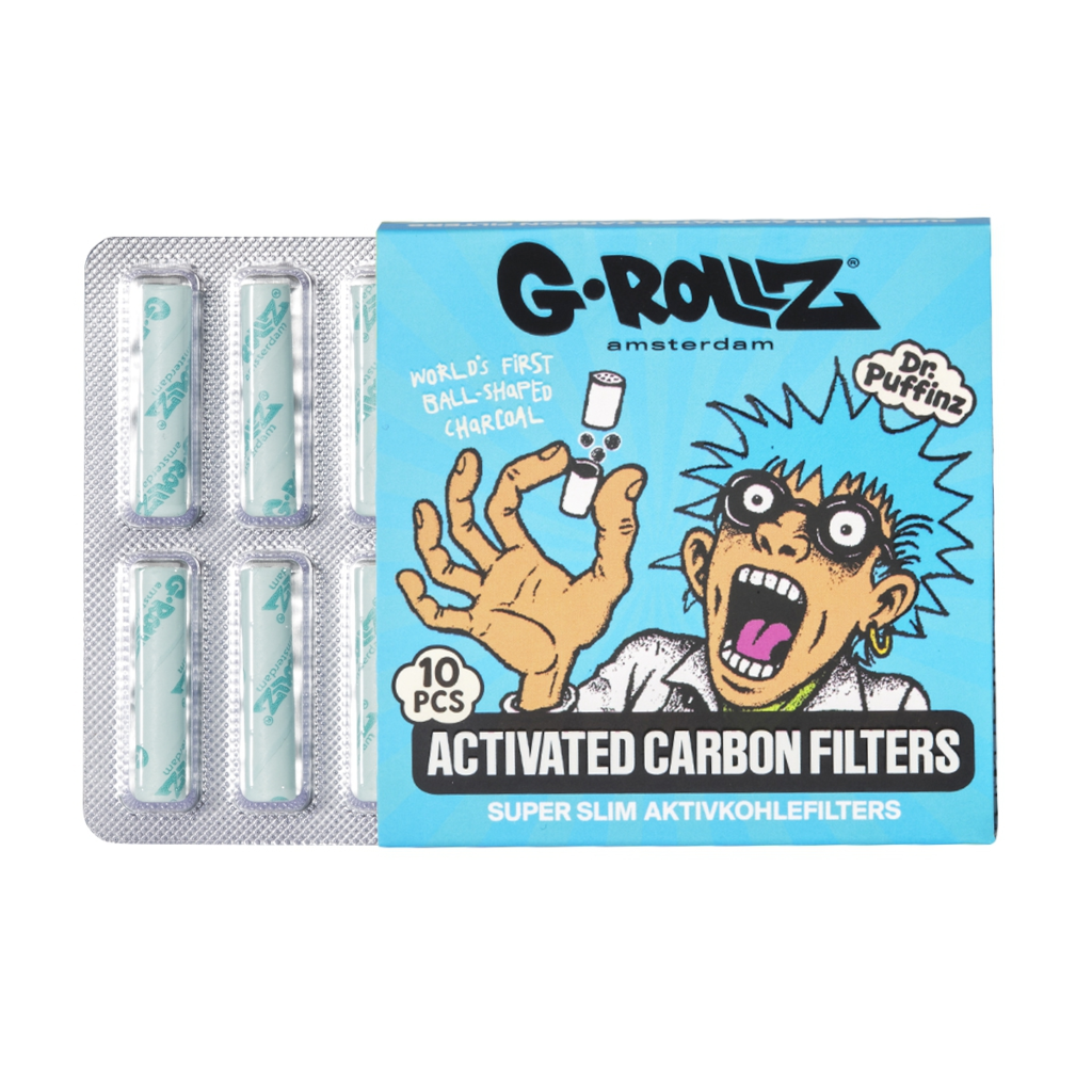 G-Rollz - Blue Super Slim Aktiivihiilifiltterit 6 mm (10 kpl) Filtterit & Tipit