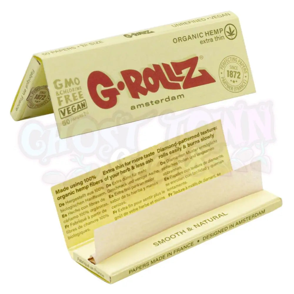 G-Rollz - Organic Hemp Ultraohuet Lyhyet 1¼ Paperit Paperit