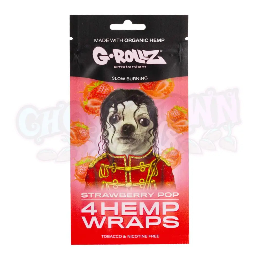 G-Rollz - Strawberry Pop Hamppu Bluntti Paperit 4Kpl Bluntit