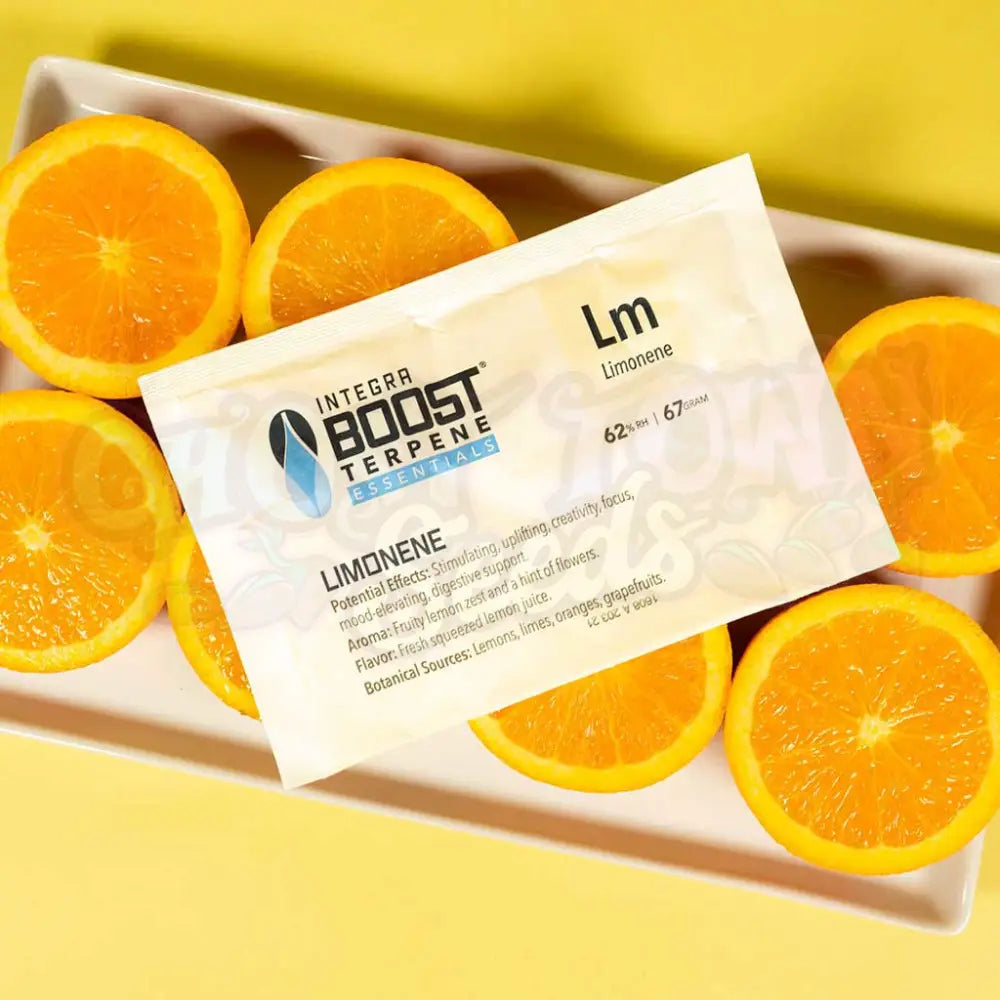 Integra Boost Terpene Essentials: Limonene 67g 62% Terpeeni-Infuusiopaketti Kosteudensäätäjät