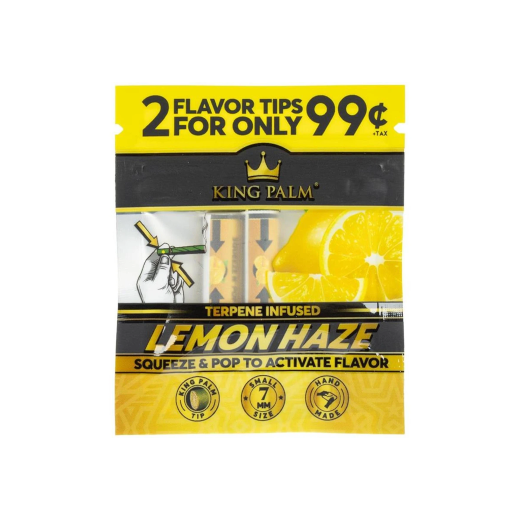 King Palm - Lemon Haze Tipit 7mm 2kpl Filtterit & Tipit