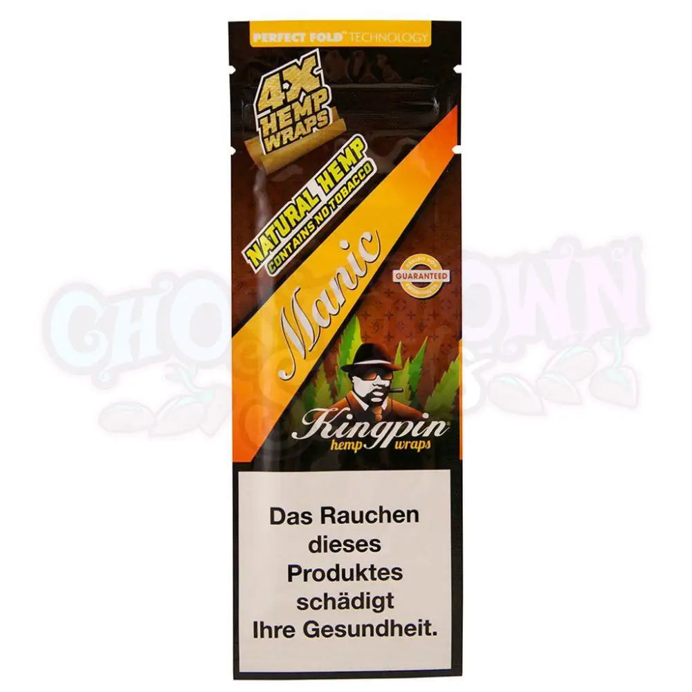 Kingpin - Manic Hemp Blunt Wraps 4kpl - Ghost Town Seeds