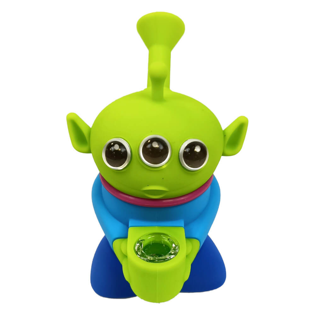 Kolmisilmäinen Alien Silikonibongi 14Cm