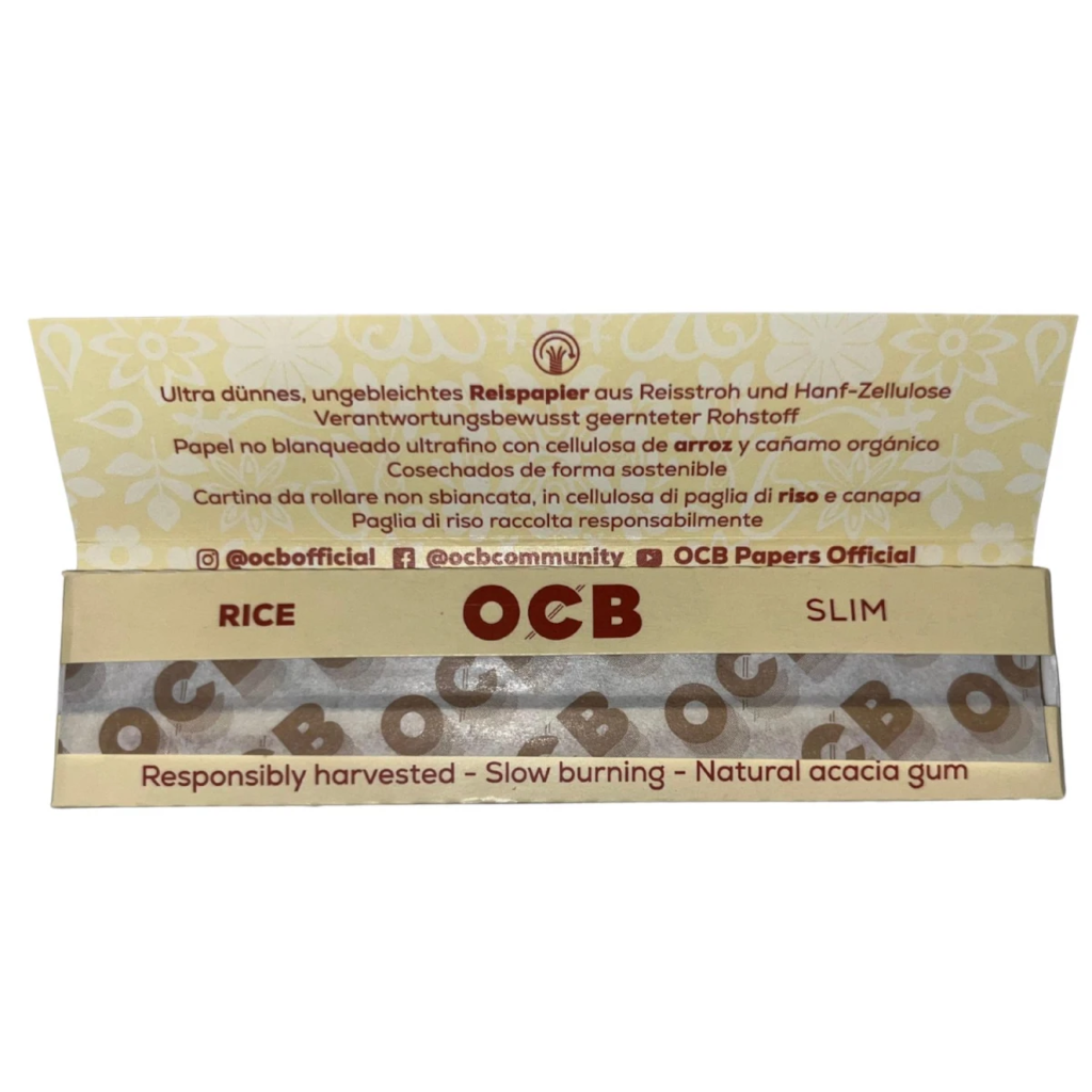 OCB - Rice KS Slim Ohuet Pitkät Paperit Paperit