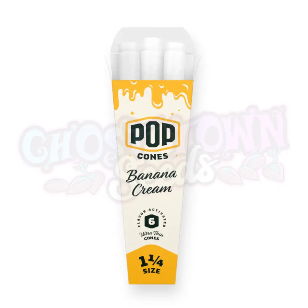 Pop Cones - Banana Cream Ultraohuet Lyhyet 1-1/4 Conet 6Kpl