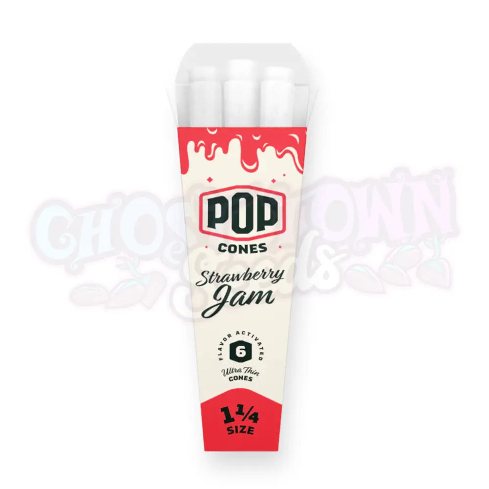 Pop Cones - Strawberry Jam Ultraohuet Lyhyet 1-1/4 Conet 6Kpl