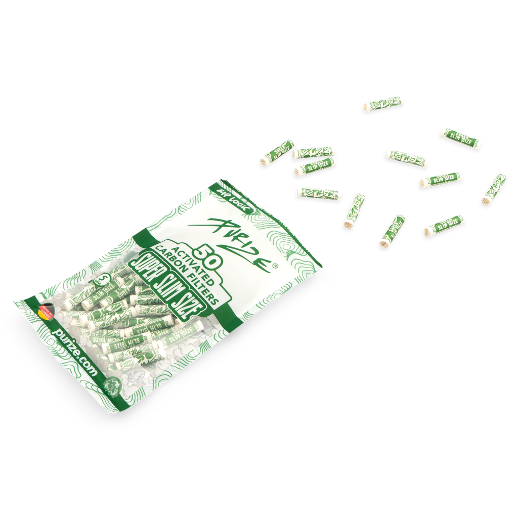 Purize - Super Slim Size Aktiivihiilifiltterit 5 mm (50 kpl) Filtterit & Tipit