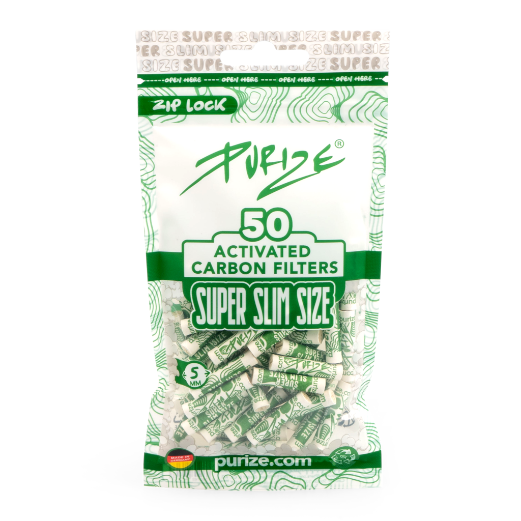 Purize - Super Slim Size Aktiivihiilifiltterit 5 mm (50 kpl) Filtterit & Tipit