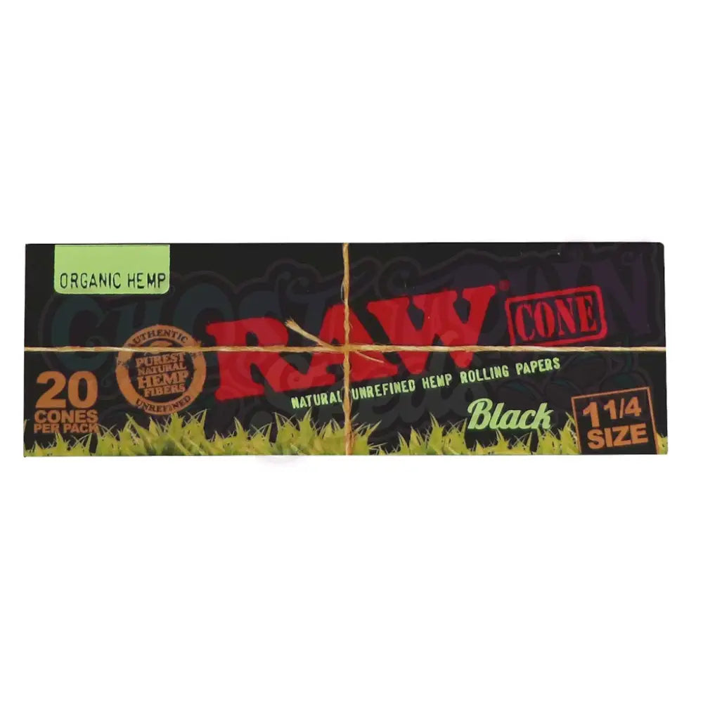 RAW - Black Organic Hemp 1¼ Lyhyet Conet (20 kpl) Conet