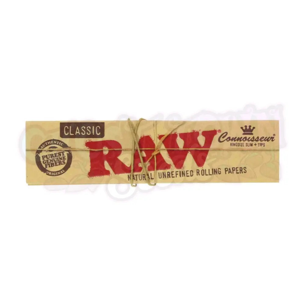 RAW - Classic Connoisseur KS Slim Ohuet Pitkät Paperit + Tipit - Ghost Town Seeds