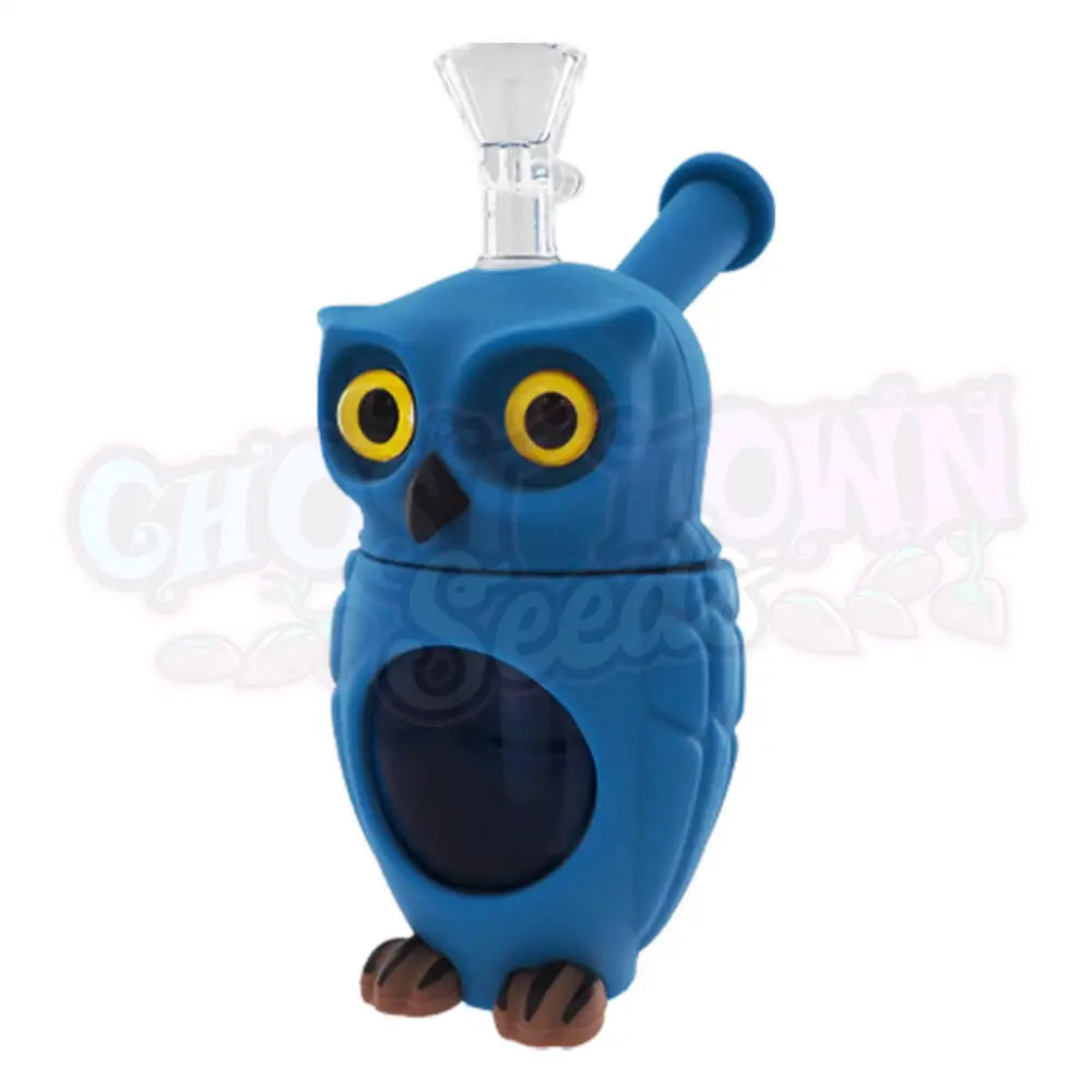 Sininen Pöllö Lasi-Silikonibongi 16Cm Silikonibongi