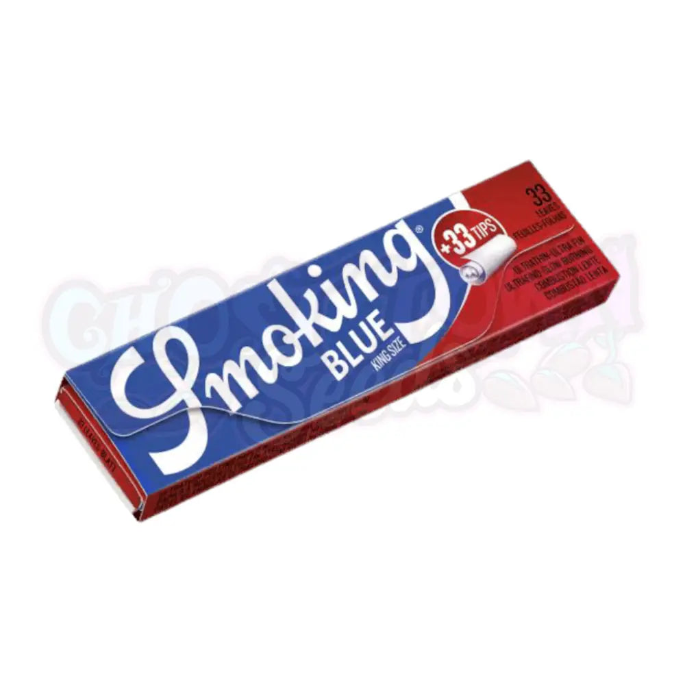 Smoking - Blue Ks Ultraohuet Leveät Pitkät Paperit + Tipit