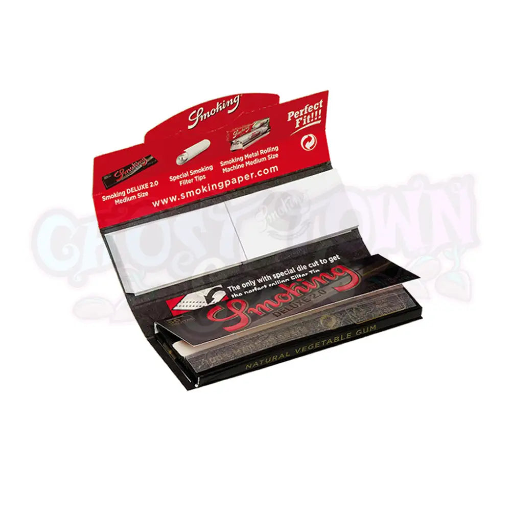 Smoking - Deluxe Medium 1-1/4 Lyhyet Paperit + Tipit Paperit