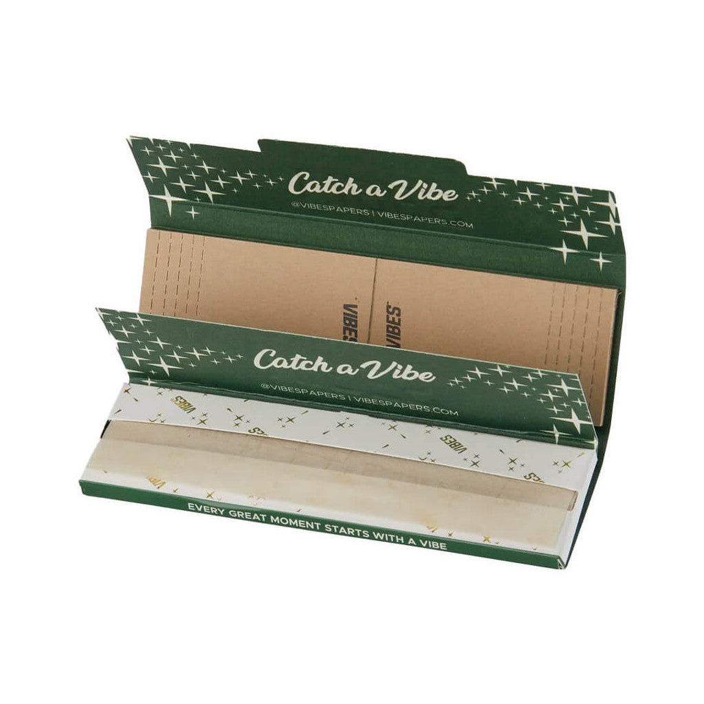 VIBES - Organic Hemp KS Slim Pitkät Paperit + Tipit (110 mm)