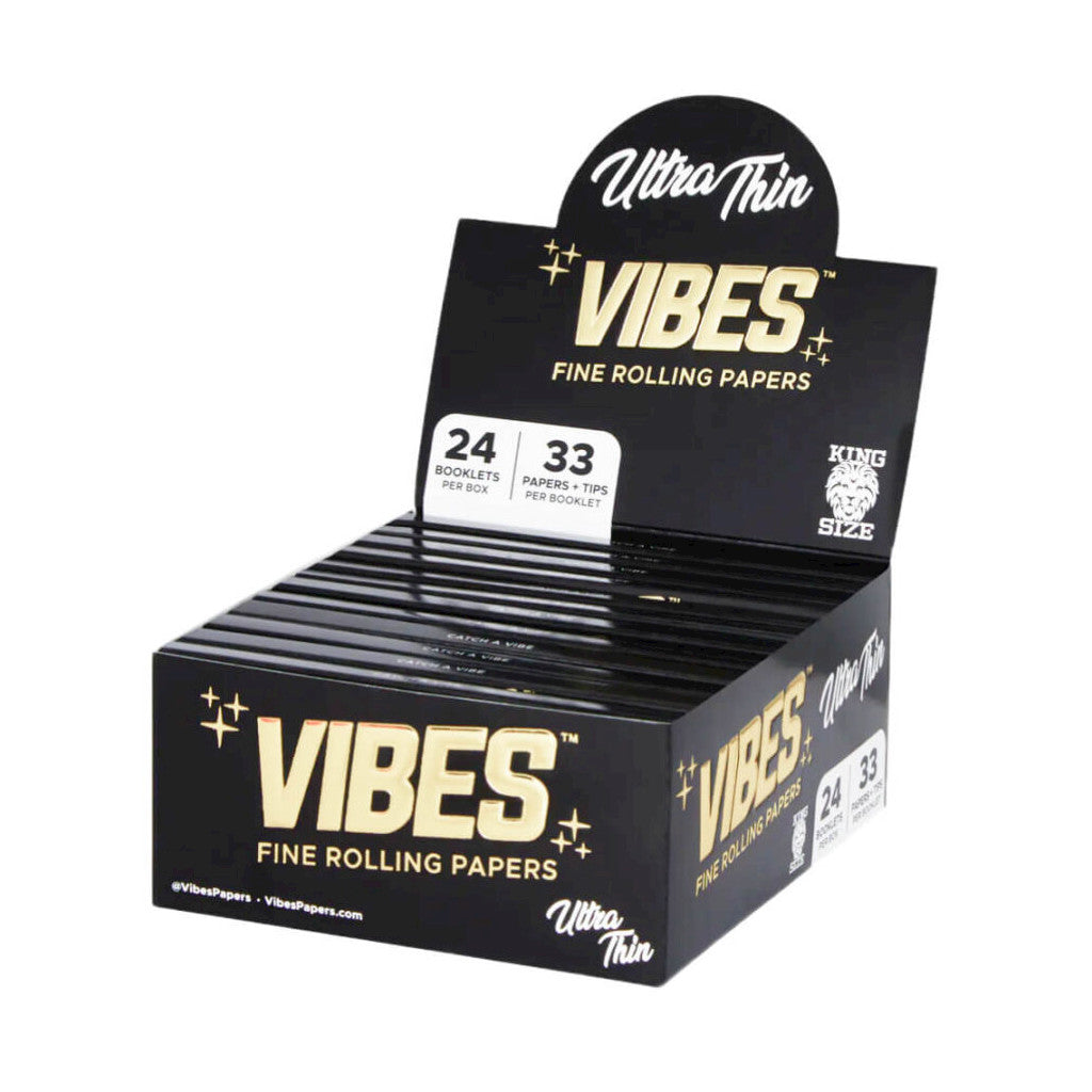 VIBES - KS Slim Ultra Thin Pitkät Paperit + Tipit (110 mm)