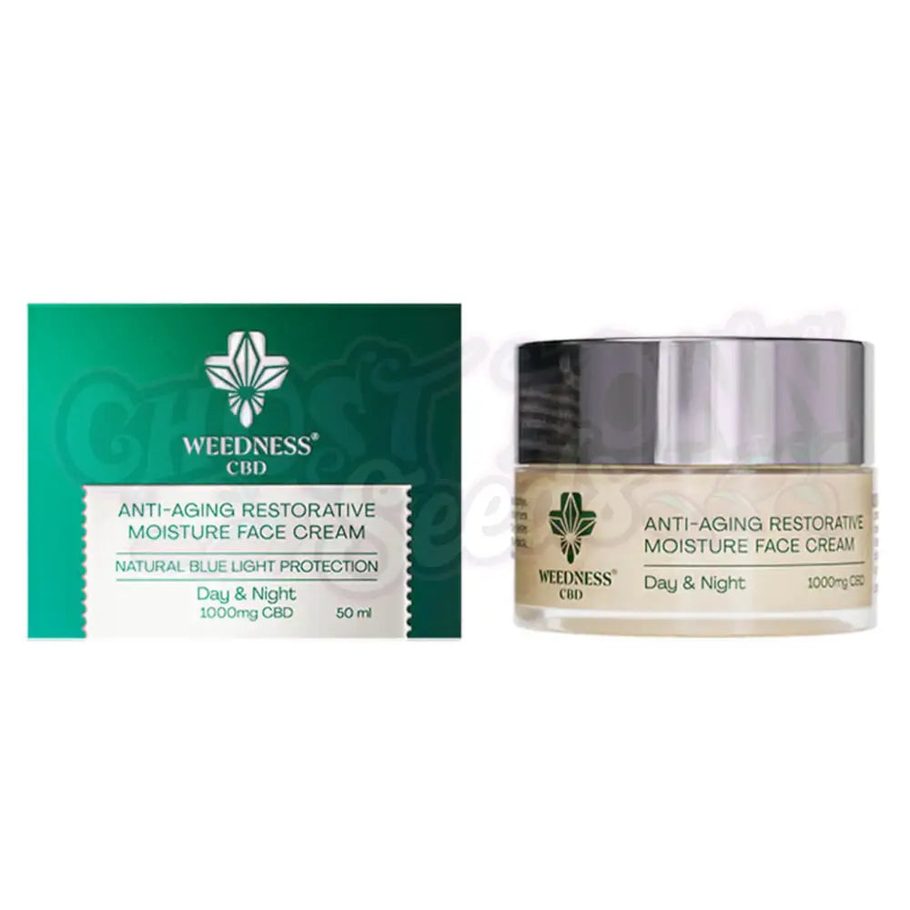 Weedness CBD - Ikääntymistä Ehkäisevä Kasvovoide | 1000mg CBD (50ml) CBD-Kosmetiikka