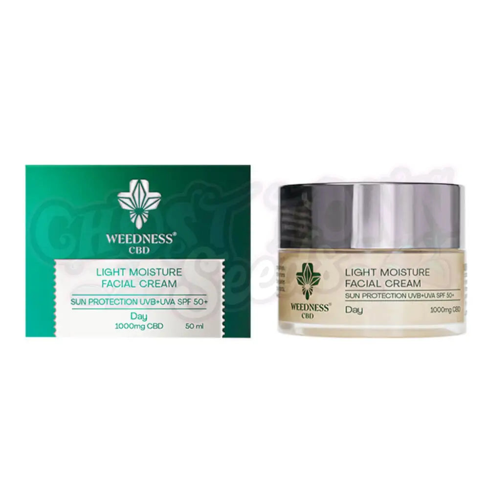 Weedness Cbd - Kevyt Kosteuttava Kasvovoide Spf 50 + 1000Mg (50 Ml) Cbd-Kosmetiikka