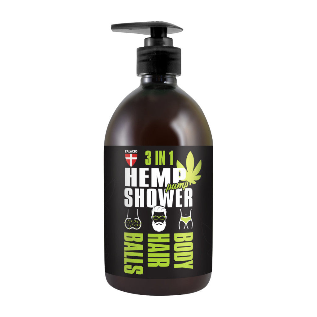 Palacio-Hemp Shower 3-in-1 Gel for Men pumppupullo (500ml) CBD-Kosmetiikka