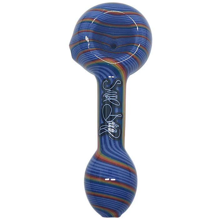 Dogg lbs ED 4’’ Reversal Work Spoon Hand Pipe Sininen Monivärinen Spiraali Piiput