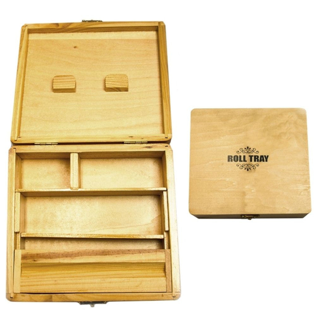 Iso Puinen Rolling Tray Säilytysrasia