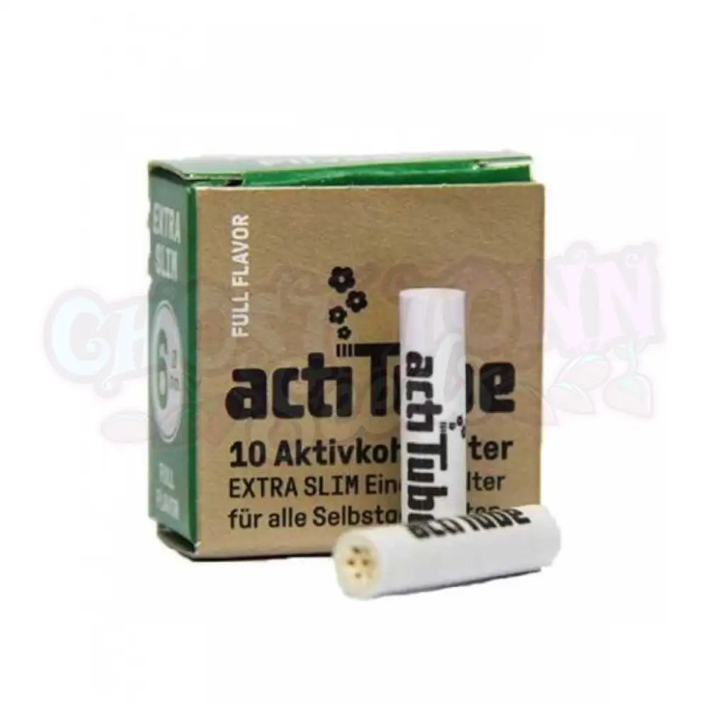 actiTube - 6mm Extra Slim Aktiivihiilifiltterit 10kpl Filtterit & Tipit