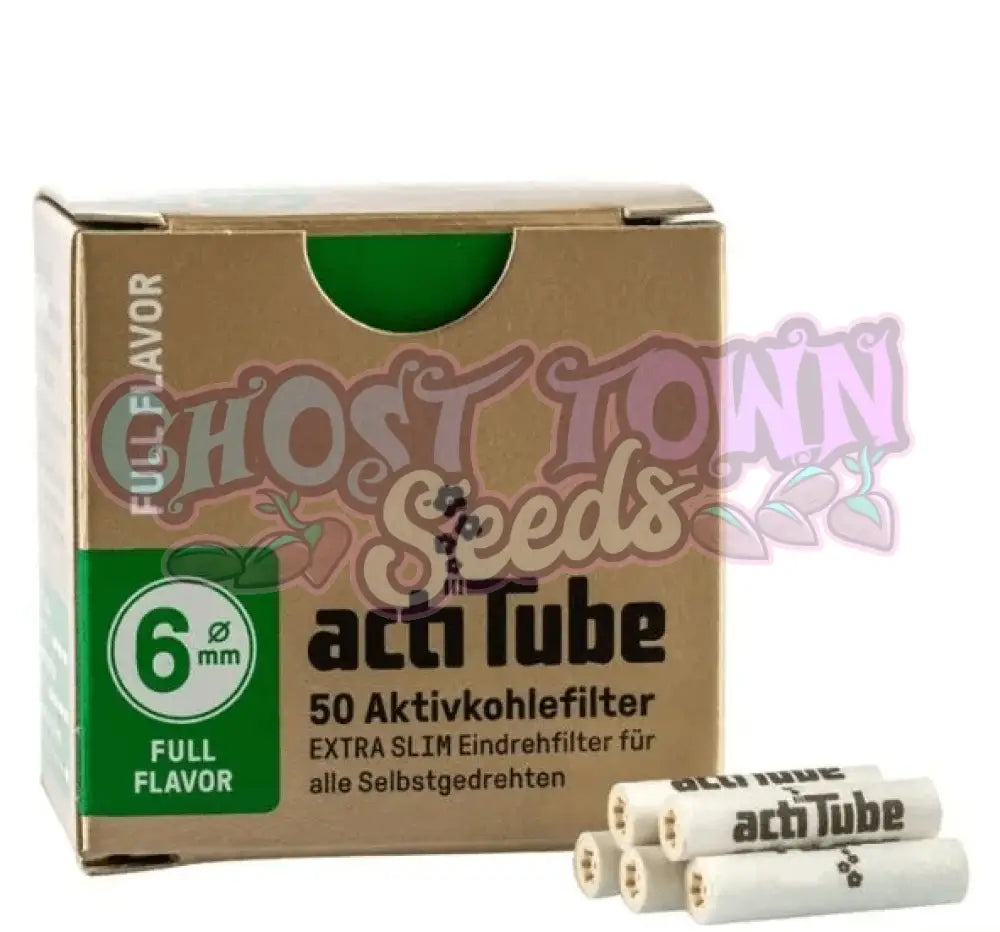 actiTube - Extra Slim 6mm Aktiivihiilifiltterit 50kpl - Ghost Town Seeds