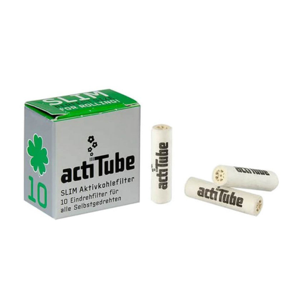 actiTube - 7mm Slim Aktiivihiilifiltterit 10kpl Filtterit & Tipit
