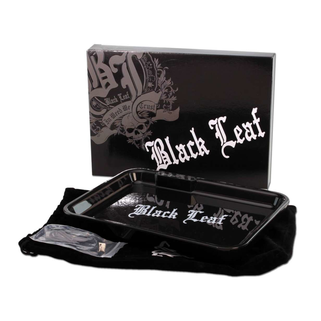 Black Leaf - Iso LED Tarjotin (Musta) Alustat