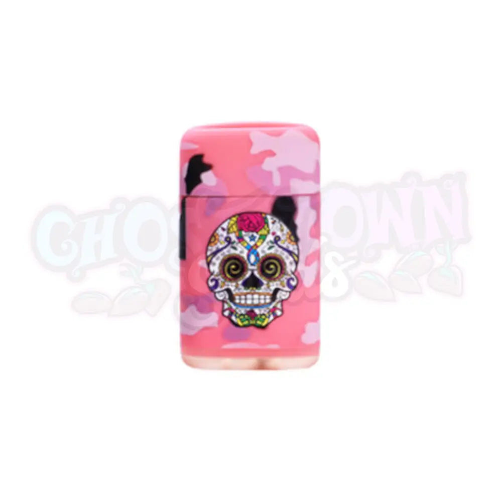 Camouflage Skull Jet Flame Sytytin Pinkki Sytyttimet