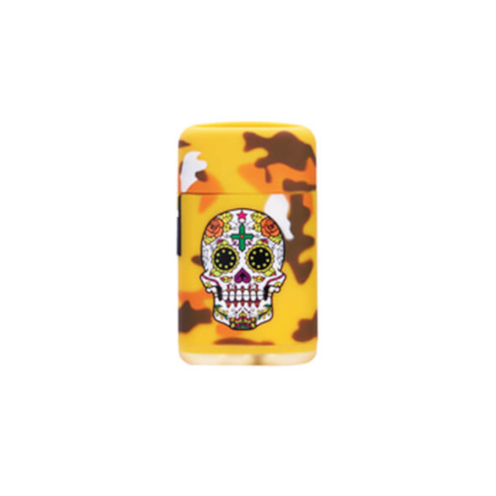 Camouflage Skull Jet Flame Sytytin Keltainen Sytyttimet