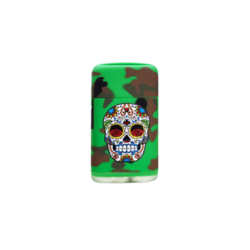 Camouflage Skull Jet Flame Sytytin Vihreä Sytyttimet
