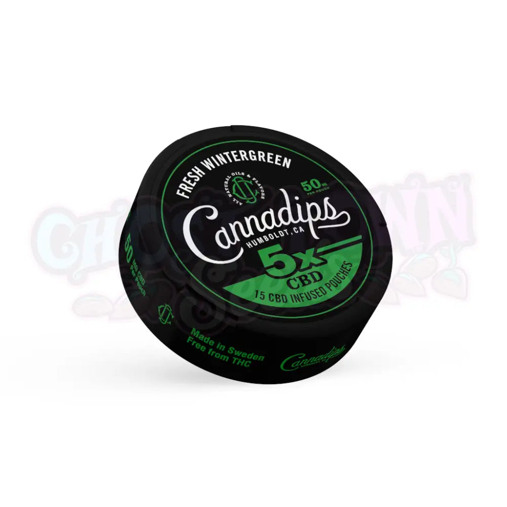 Cannadips - 5x Fresh Wintergreen (750 mg) CBD-Pussit