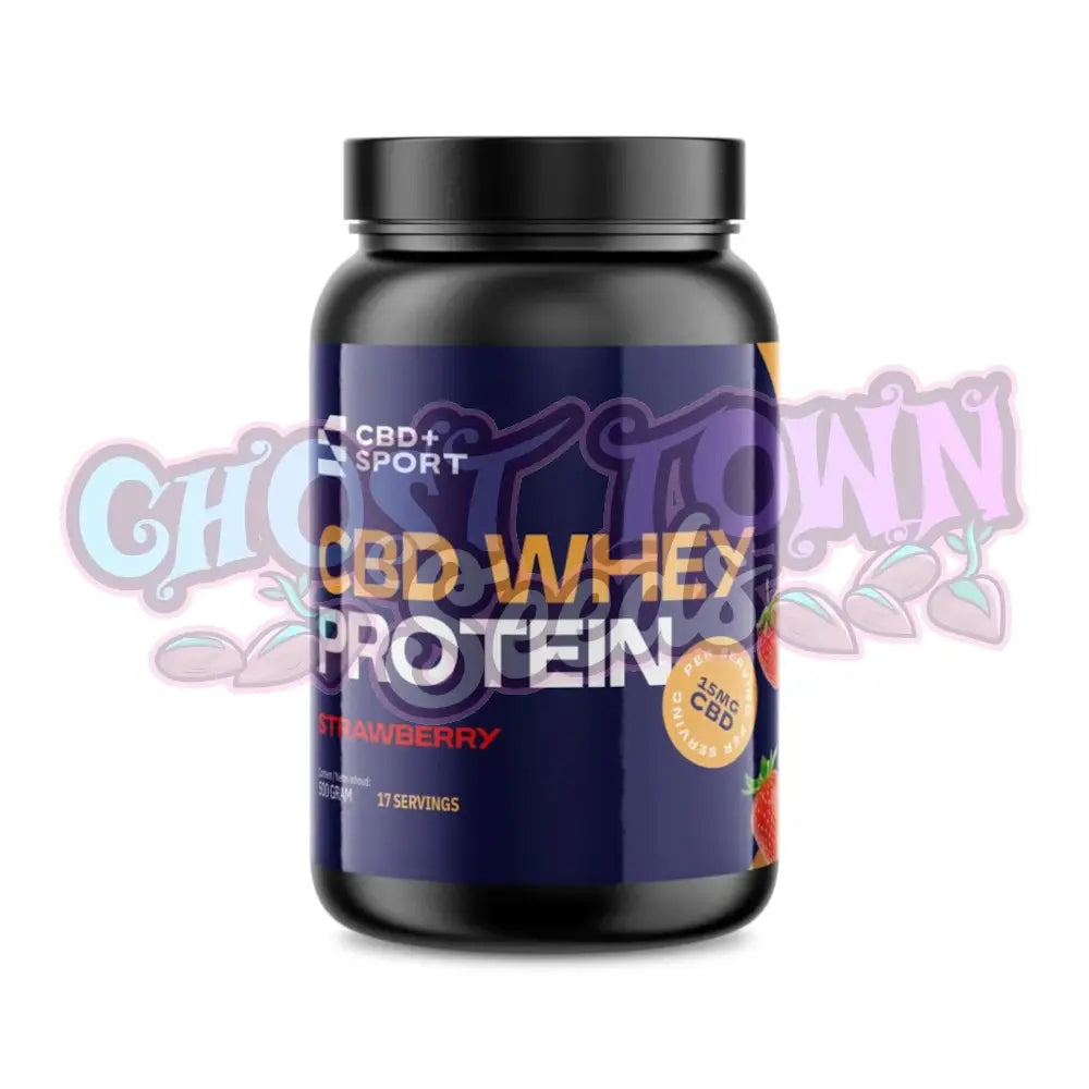 Cbd + Sport - Cbd Whey Heraproteiini Mansikka 500G Urheiluun