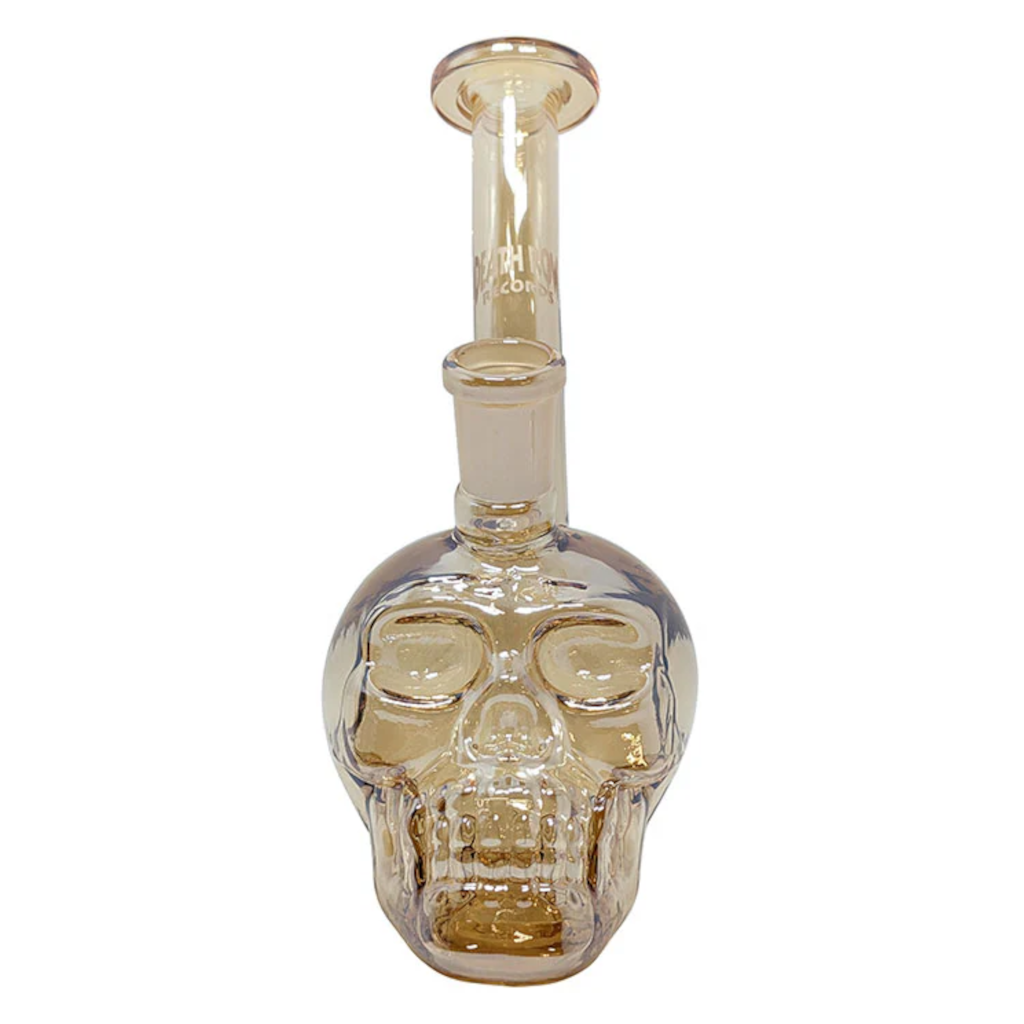 Death Row Records 5.5’’ Assorted Metallic Skull Water Pipe (Gold) Bongi