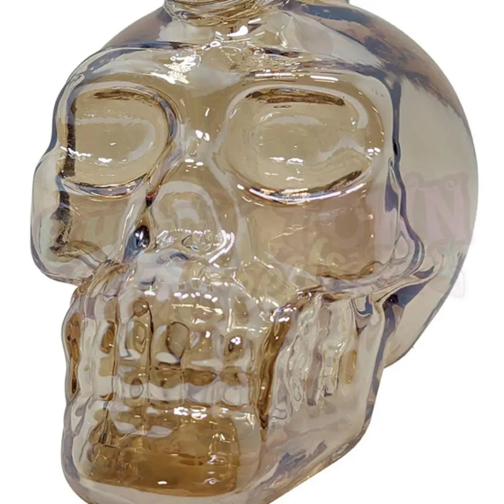 Death Row Records 5.5’’ Assorted Metallic Skull Water Pipe (Gold) Bongi