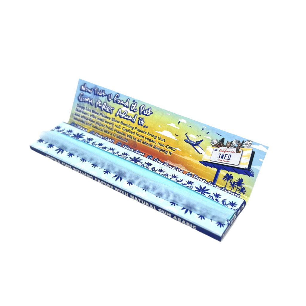 Dogg lbs - Blue Paisley KS Slim Ultraohuet Pitkät Paperit Paperit