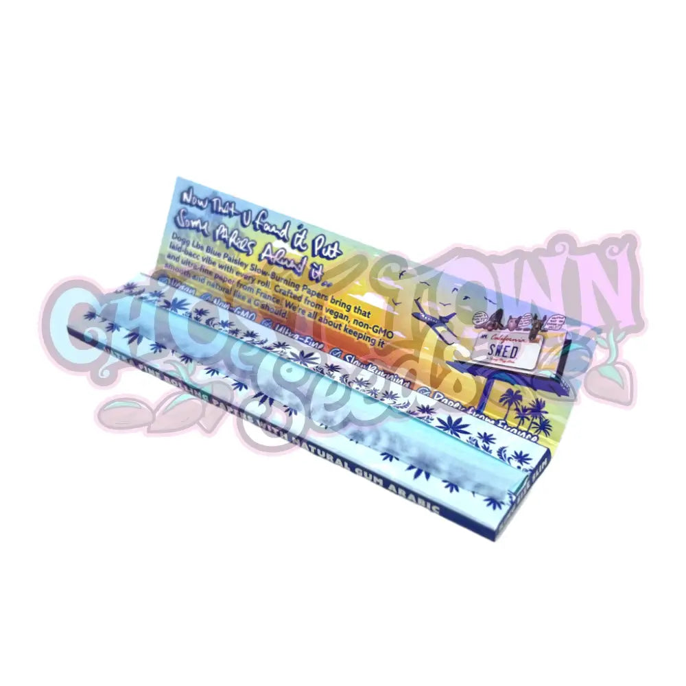 Dogg lbs - Blue Paisley KS Slim Ultraohuet Pitkät Paperit Paperit