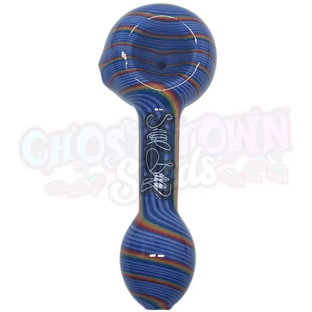 Dogg lbs ED 4’’ Reversal Work Spoon Hand Pipe Sininen Monivärinen Spiraali Piiput