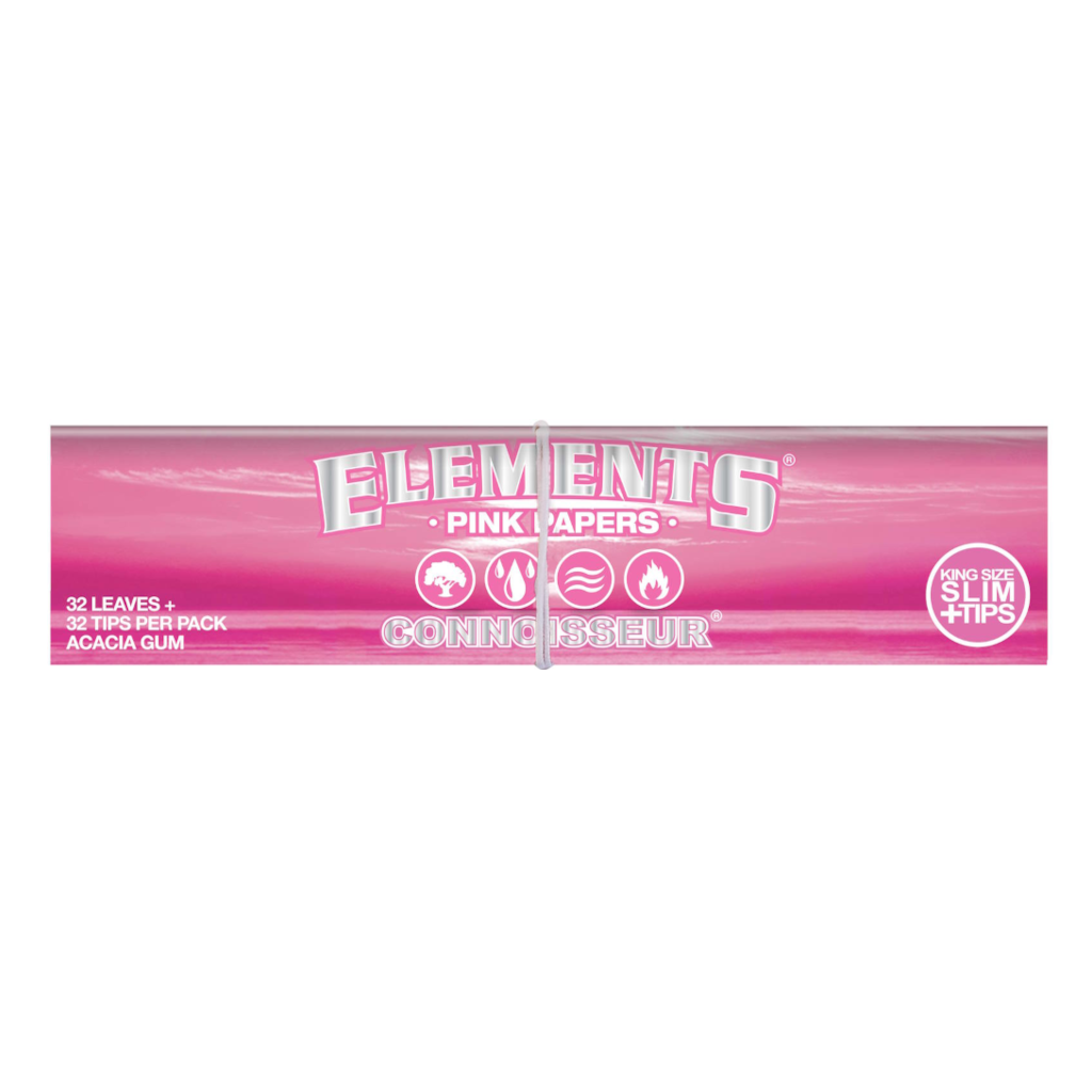 Elements - Pink Connoisseur KS Slim Pitkät Paperit + Tipit Paperit