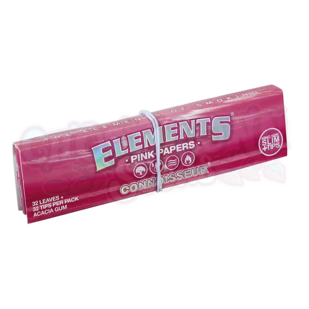 Elements - Pink Connoisseur KS Slim Pitkät Paperit + Tipit Paperit
