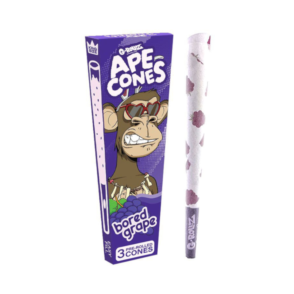 G-Rollz - Ape Cones ’Bored Grape’ Pitkät Conet 3kpl Conet
