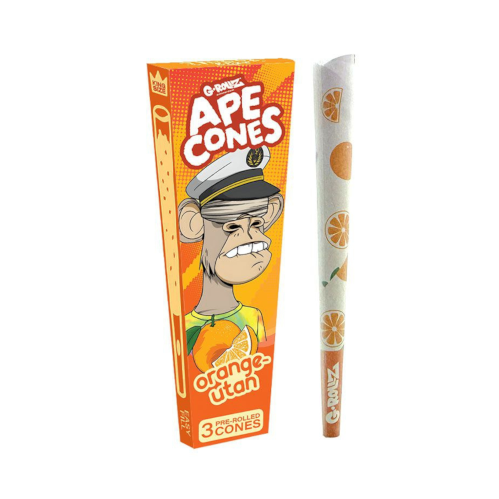 G-Rollz - Ape Cones ’Orange-utan’ Pitkät Conet 3kpl Conet