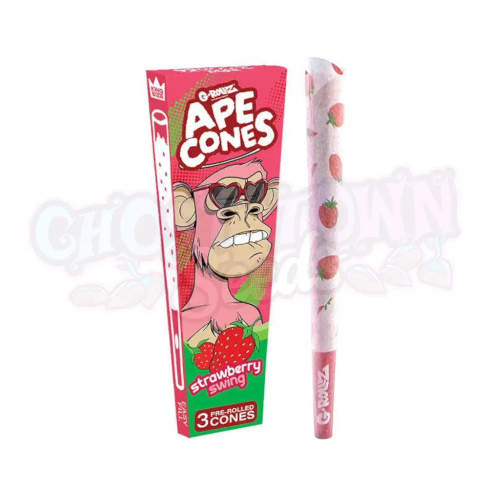 G-Rollz - Ape Cones ’Strawberry Swing’ Pitkät Conet 3kpl Conet
